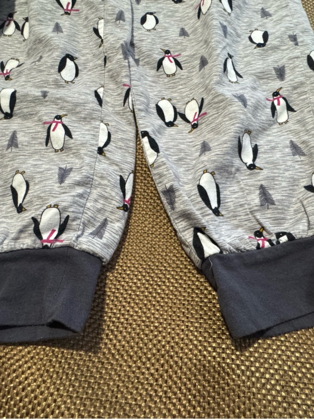 Secret Treasures Gray and Pink Penguin Print Pajama Pants - Picture 4 of 6